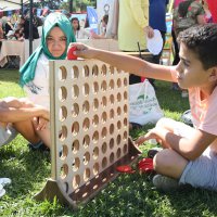 Çocuklar okul için moral depoladı 