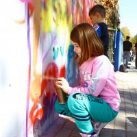 Duvarları tuvale dönüştüren şenlik 