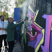 Duvarları tuvale dönüştüren şenlik 