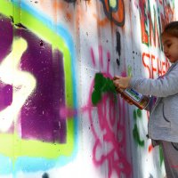 Duvarları tuvale dönüştüren şenlik 