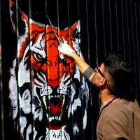 Duvarları tuvale dönüştüren şenlik 