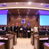 Personele katılım sertifikası töreni 