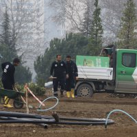 Adliye Kavşağı’nda trafik yolunda 