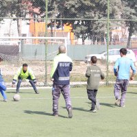 Depremzede çocuklarla moral maçı 