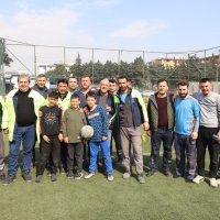 Depremzede çocuklarla moral maçı 