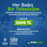 Depremzede çocuklara bayramlık bağışı 