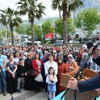 Büyükşehir işçisi bayram yaptı 