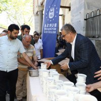 Aşure kazanları birlik için kaynadı 