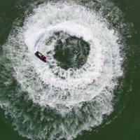 Mavi bayraklı plajda jet skili tatbikat 