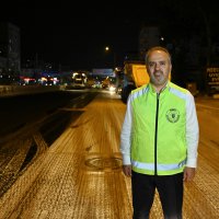 Ankara yolunda gece mesaisi sürüyor 