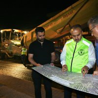 Ankara yolunda gece mesaisi sürüyor 