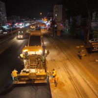 Ankara yolunda gece mesaisi sürüyor 