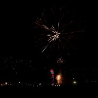 Kutlamalara havai fişekli final 