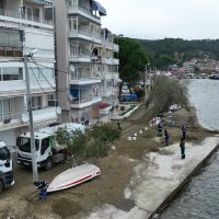 Bursa sahillerinde fırtına mesaisi 