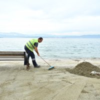 Bursa sahillerinde fırtına mesaisi 