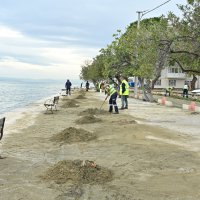 Bursa sahillerinde fırtına mesaisi 