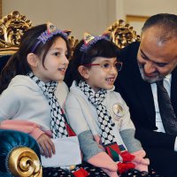 Filistinli çocuklardan Başkan Aktaş’a ziyaret 