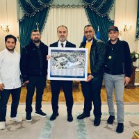 Filistinli çocuklardan Başkan Aktaş’a ziyaret 