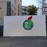 Boya fırçalarıyla Gazze'ye dikkat çektiler 