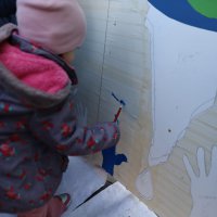 Boya fırçalarıyla Gazze'ye dikkat çektiler 