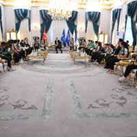 Şampiyon sporculardan Başkan Aktaş’a ziyaret 