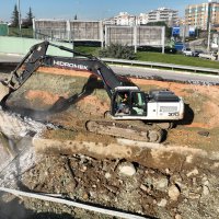 Göçen yolda çalışma başladı 