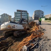 Göçen yolda çalışma başladı 