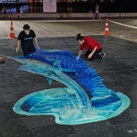 Bursa sokaklarında 3 boyutlu sanat 