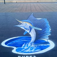 Bursa sokaklarında 3 boyutlu sanat 