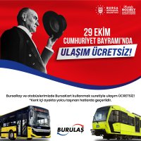 29 Ekim’de toplu ulaşım ücretsiz 