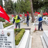 Büyükşehir’den şehitliklerde titiz çalışma 