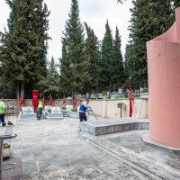 Büyükşehir’den şehitliklerde titiz çalışma 