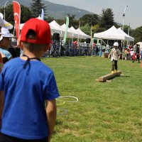 Bursa Uluslararası Spor Festivali’nde çocuklar doyasıya eğlendi 
