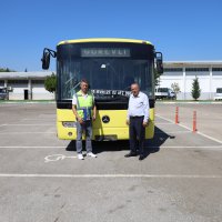 Adıyaman Belediyesi'ne hibe edilen otobüs yola çıktı 