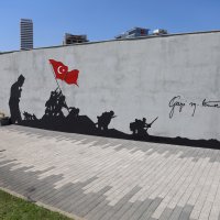 Zafer ruhu, Şehitlik Abidesi duvarlarına yansıtıldı 