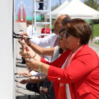 Zafer ruhu, Şehitlik Abidesi duvarlarına yansıtıldı 