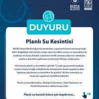Bursa'da planlı su kesintileri 