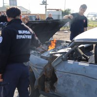 Otobüs şoförlerine yangın söndürme eğitimi 