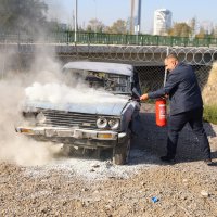 Otobüs şoförlerine yangın söndürme eğitimi 