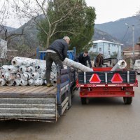 Lodostan zarar gören seralara Büyükşehir desteği 
