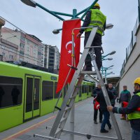 Bursa Türk bayraklarıyla donatıldı 