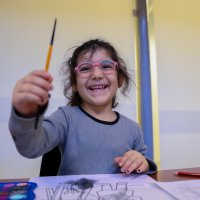 Çocuklar bir günlüğüne ressam oldu 