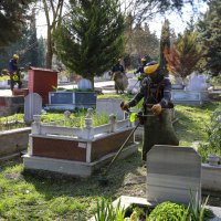 Bursa'da şehitlik ve mezarlıklar bayrama hazır 