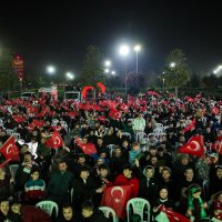 Bursa'da dev ekranda milli coşku 