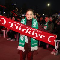 Bursa'da dev ekranda milli coşku 