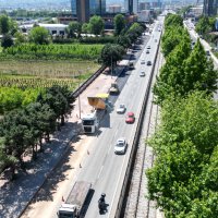 İstanbul Yolu'nda hummalı asfalt çalışması 