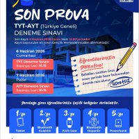 Üniversite adayları için deneme sınavı 