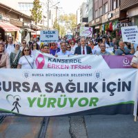 Bursa sağlık için yürüdü