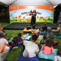 Festivalde çocuklar hem eğlendi hem spor yaptı